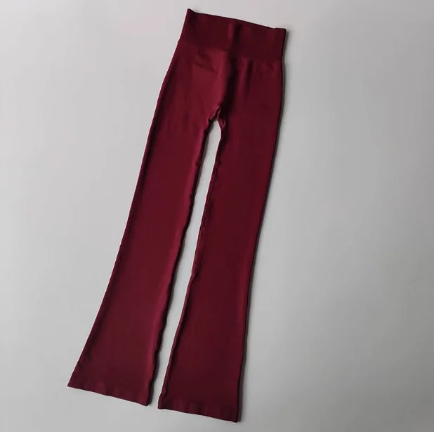 High-Waisted Micro-Flare Compression Yoga & Outdoor Fitness Pants for Women