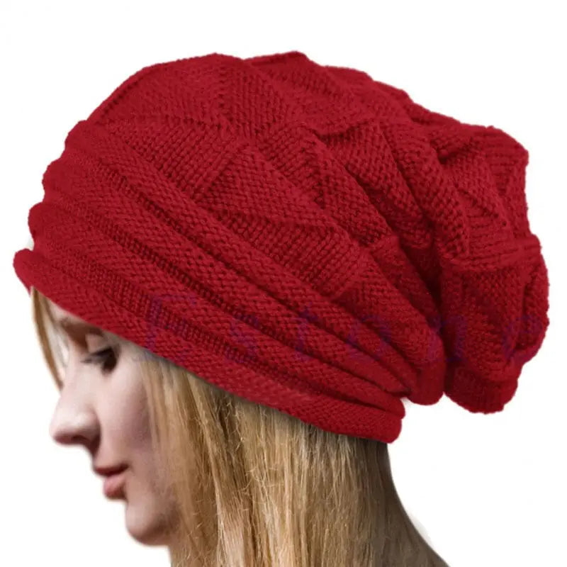 Unisex Oversized Baggy Knitted Beanie-HighTouch