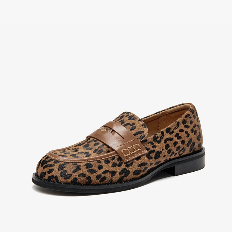 Leopard Penny Loafers UK-HighTouch