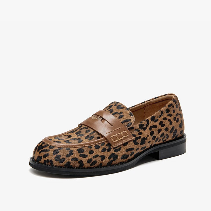Leopard Penny Loafers UK-HighTouch