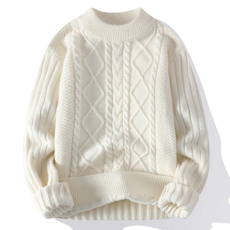 Striped Knit Sweater Men