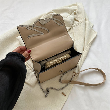 Fashionable Crossbody Bag – Solid Color Shoulder Bag