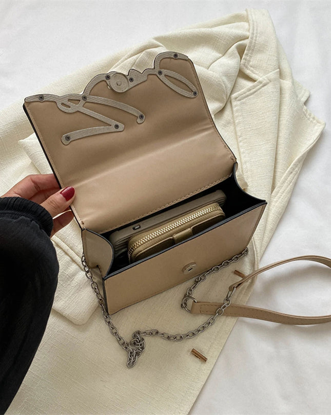 Fashionable Crossbody Bag – Solid Color Shoulder Bag
