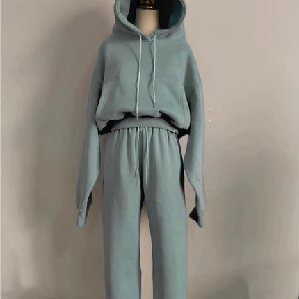 Women’s Fleece Tracksuit Set – Soft Hoodie & Jogger Pants for Cozy Style
