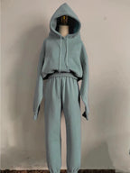 Women’s Fleece Tracksuit Set – Soft Hoodie & Jogger Pants for Cozy Style-HighTouch