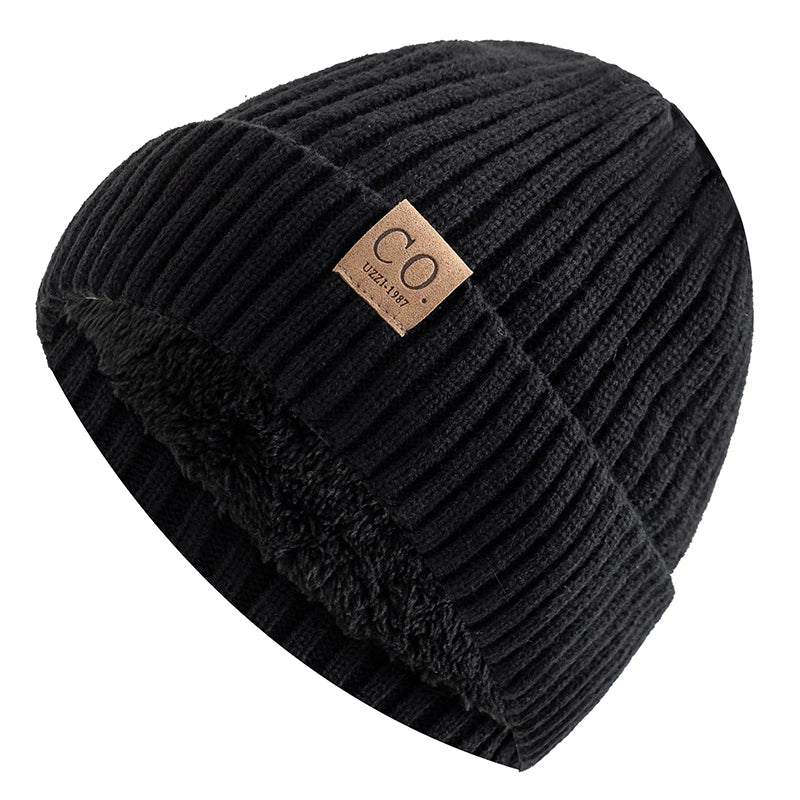 Unisex Two-Tone Fur-Lined Knit Beanie