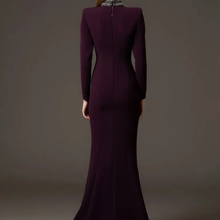 Beaded Diamond Maxi Dress