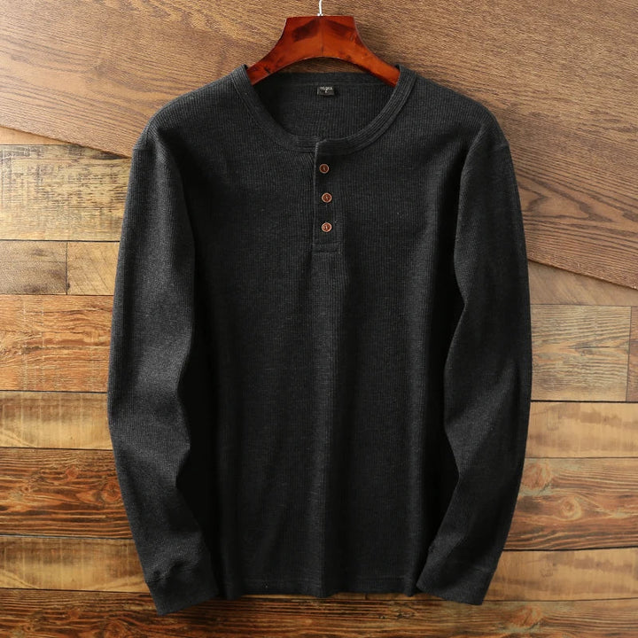 Men's Waffle Henley Shirt – Soft Everyday Style