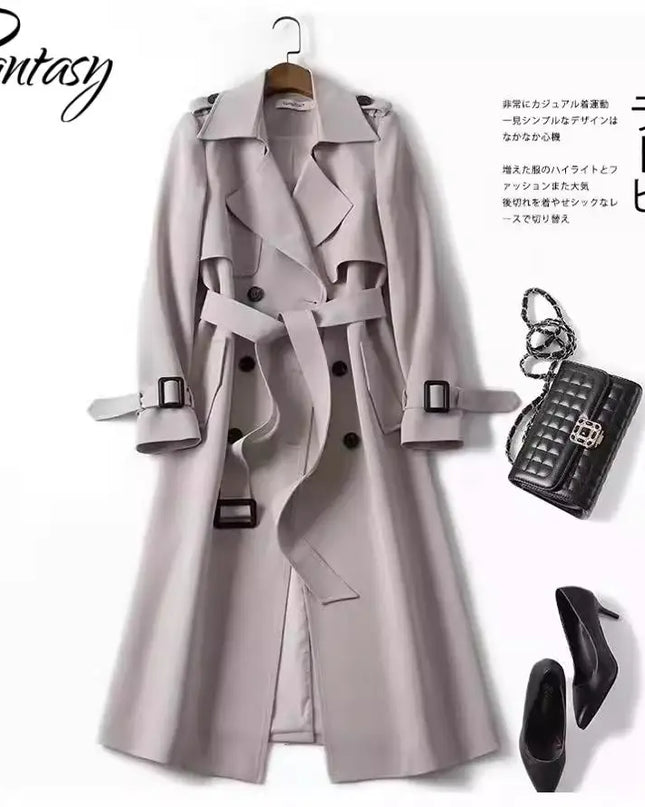 Phantasy Women’s Lace-Up British Style Trench Coat