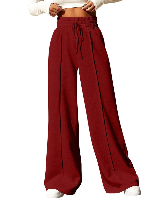High‑Waisted Drawstring Wide‑Leg Sweatpants – Casual, Comfy & Chic