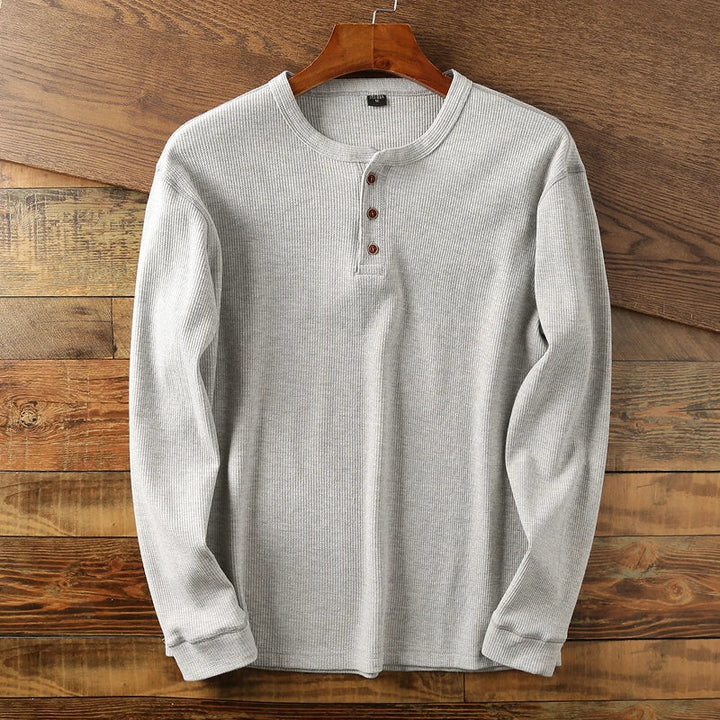 Men's Waffle Henley Shirt – Soft Everyday Style