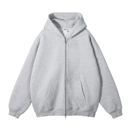 Premium Heavyweight Fleece Double‑Zip Cardigan Hoodie UK