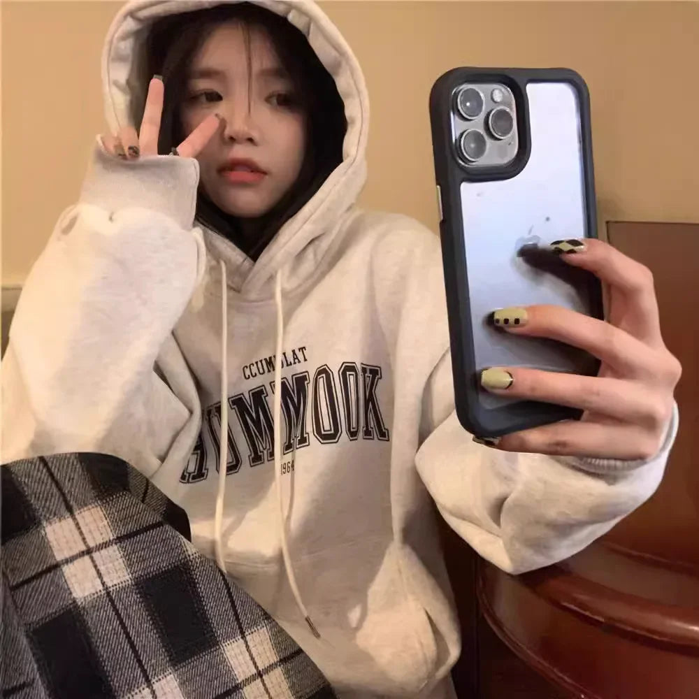 Oversize 3D Sound-Detail Hoodie – Retro Lazy-Style Streetwear for Fall/Winter