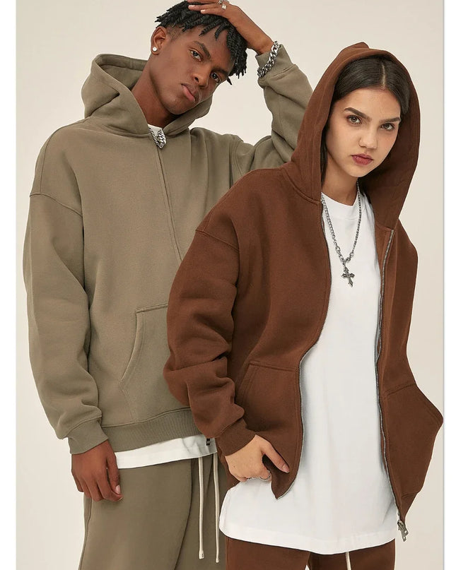 Women’s Luxe 2‑Piece Loose Fleece Hoodie & Jogger Set UK