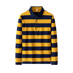 Spring Men Polo Shirt Cotton Long Sleeve Stripe Polo Shirt Men Autumn Embroidery Casual Fashion Polo Shirt Business T-shirts Men-HighTouch