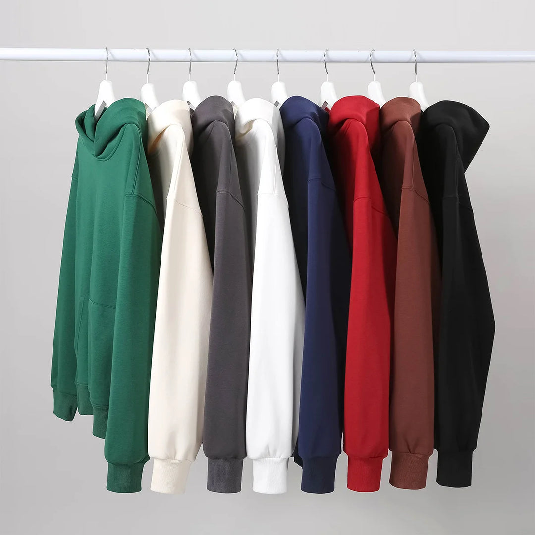 Heavyweight Cotton & Velvet Hoodie-HighTouch
