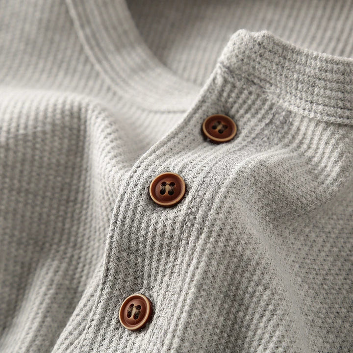 Men's Waffle Henley Shirt – Soft Everyday Style