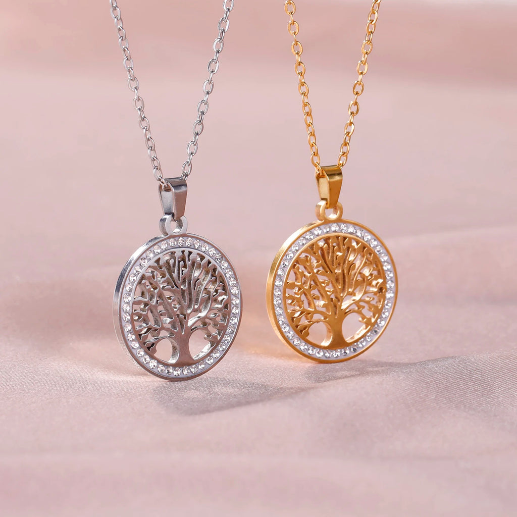 Skyrim Tree of Life Zircon Pendant Necklace-HighTouch