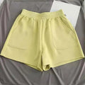 Summer High-Waist Solid Color Shorts-HighTouch