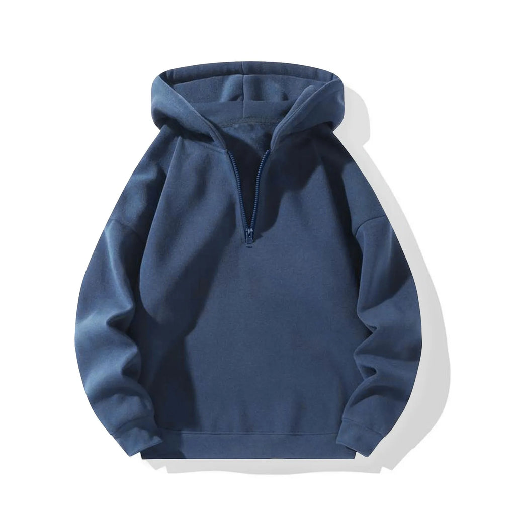 Oversized Half-Zip Hoodie Men-HighTouch