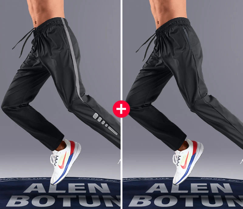 Lightweight Men’s Ice Silk Quick-Dry Straight-Leg Sweatpants-HighTouch