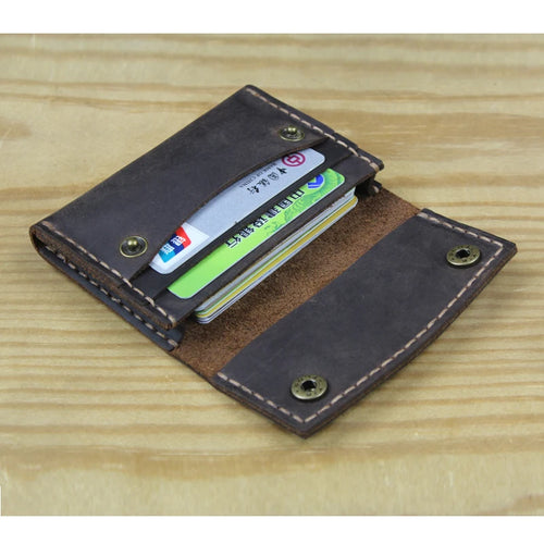 Crazy Horse Leather Card Holder-HighTouch