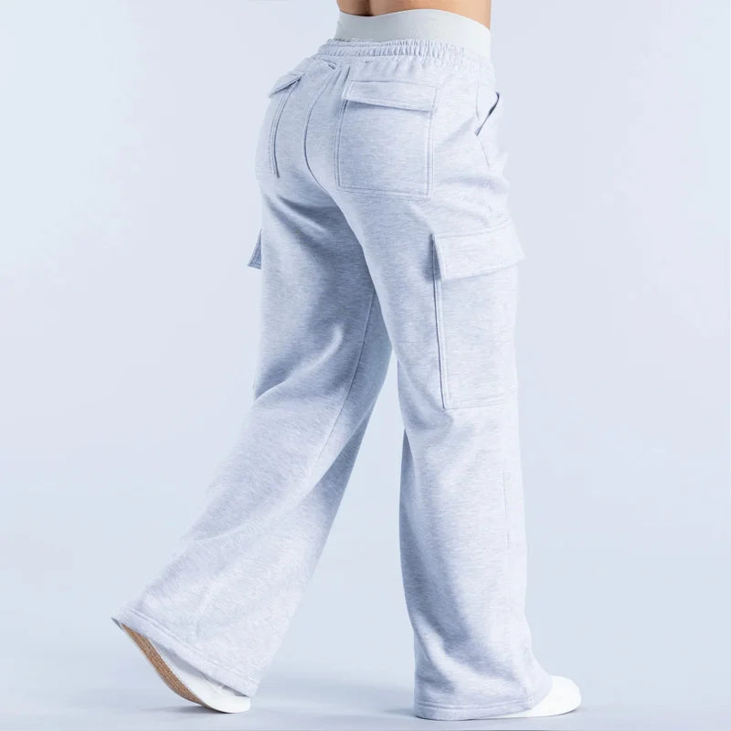 Men Women Cargo Work Pants Multi Pocket Straight Leg-HighTouch