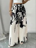 Women's Tropical Print Wide-Leg Pant