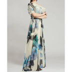 Boho Lace-Up Lolita Swing Maxi Dress Women-HighTouch
