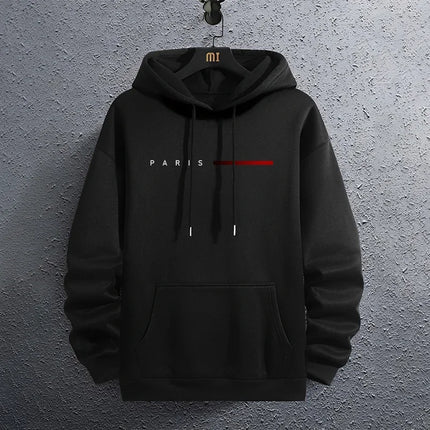 Men’s “Paris” Pullover Hoodie – All-Season Casual Comfort