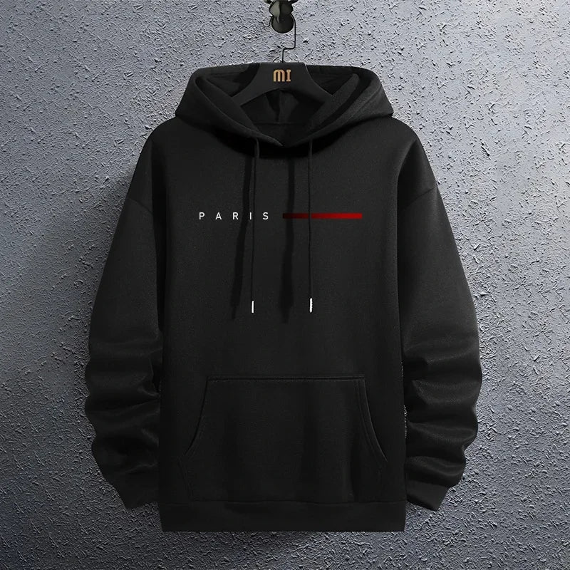 Men’s “Paris” Pullover Hoodie – All-Season Casual Comfort-HighTouch