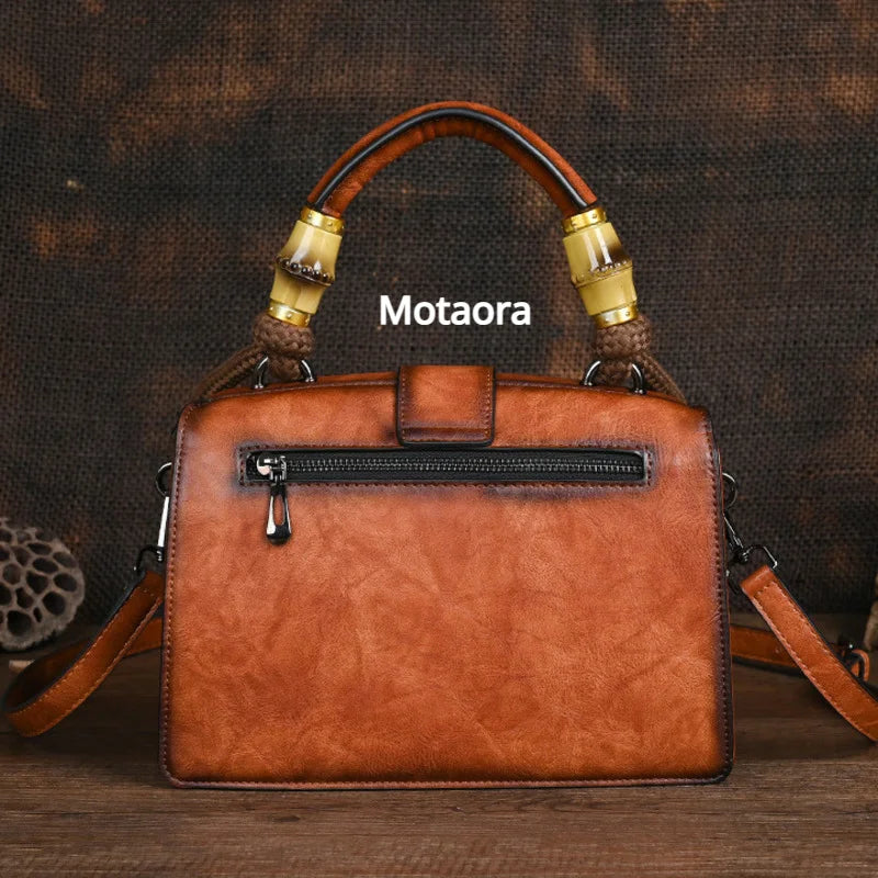 Vintage PU Wide-Strap Bucket Crossbody Bag – Large Capacity Shoulder Satchel for Women-HighTouch