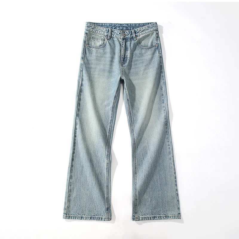 KSTUN | Jeans in denim azzurro chiaro a zampa d'elefante