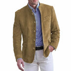 Solid Colour Slim Suit Jacket Men-HighTouch