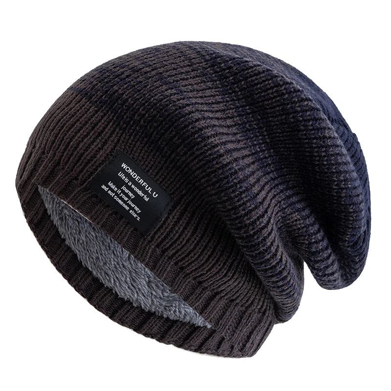 Plush Fur-Lined Slouchy Beanie for Women