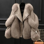 Luxury Faux Fox Fur Coat – Warm Jacket Cold-Resistant-HighTouch