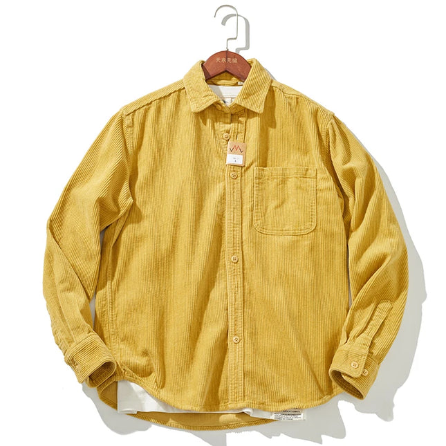 Thick Corduroy Shirt Jacket Men – Slim Fit Autumn Winter Outerwear
