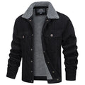 Men Corduroy Jacket Casual Vintage Button Up Coat-HighTouch