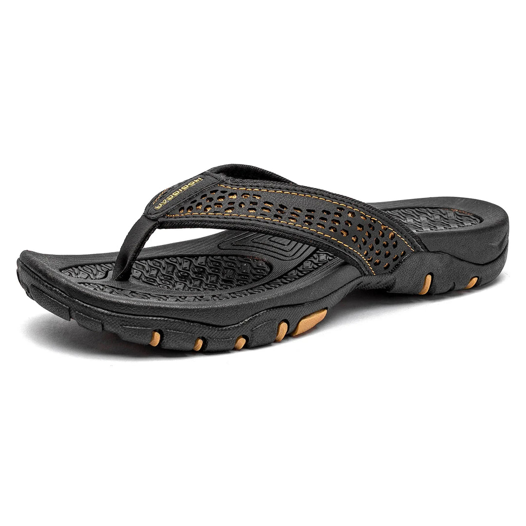 Men’s Non-Slip Rubber Flip Flops – Lightweight & Quick-Dry Comfort-HighTouch