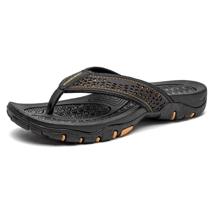 Men’s Non-Slip Rubber Flip Flops – Lightweight & Quick-Dry Comfort-HighTouch