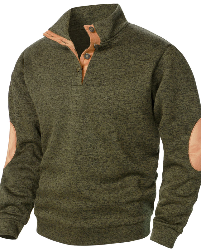 Men’s Stand Collar Knitted Sweater