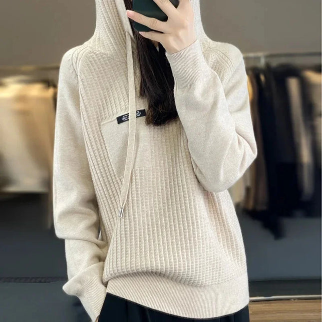 Women’s Short Knitted Hoodie