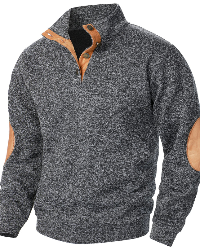 Men’s Stand Collar Knitted Sweater