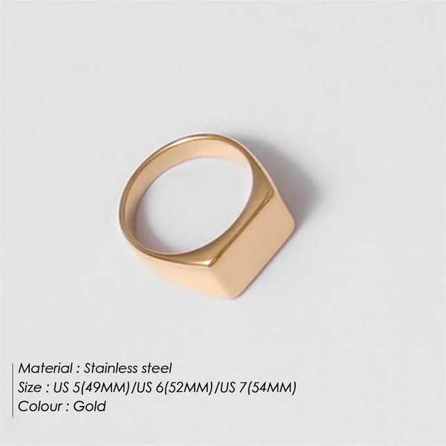 Minimalist Round Ring Gold  Colour Plated Women's Rings for Parties and Festivals