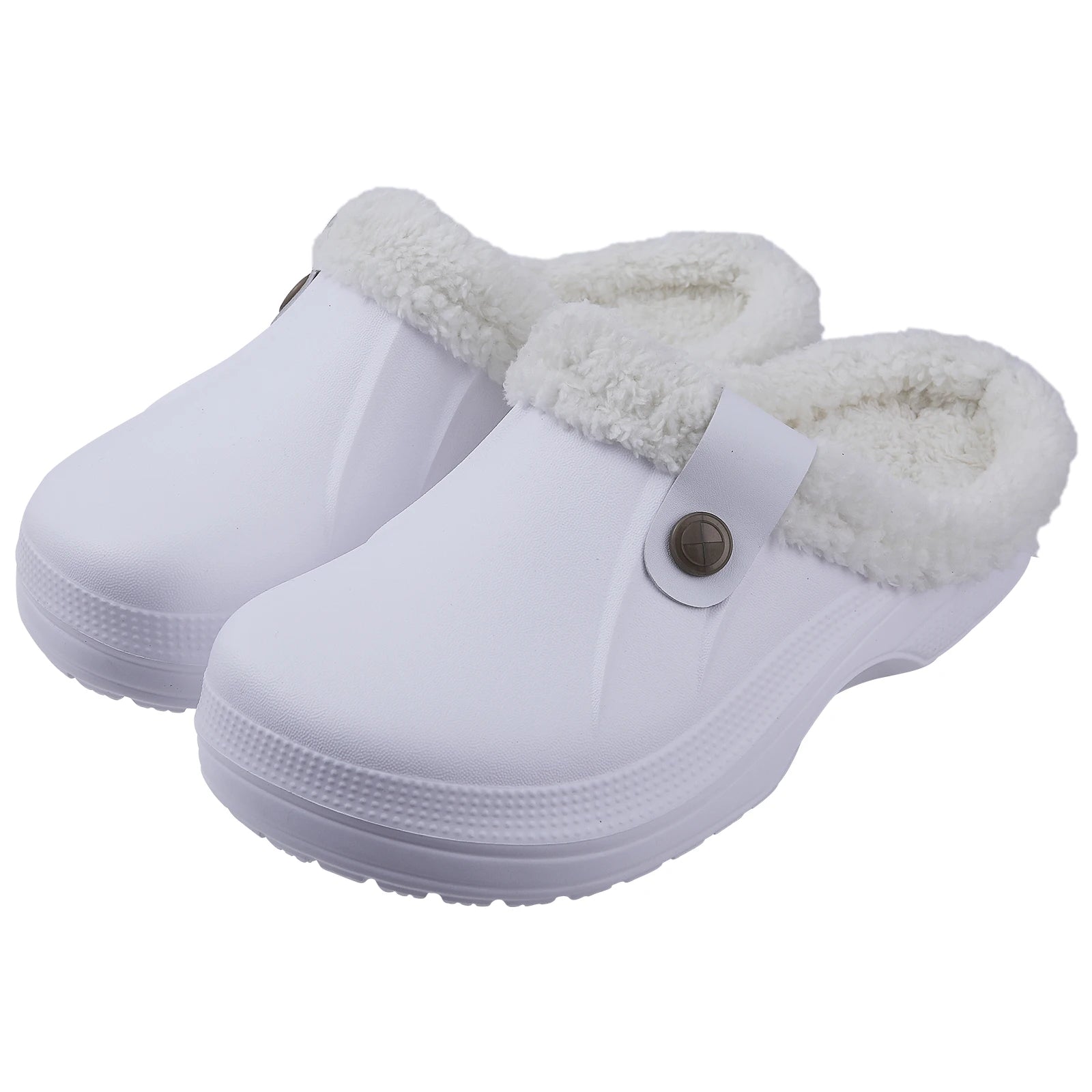 Fuzzy EVA Clogs Unisex – Waterproof Warm Plush Winter House & Garden Slippers