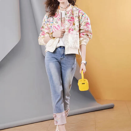 Women’s Chinese-Style Embroidered Spring Jacket
