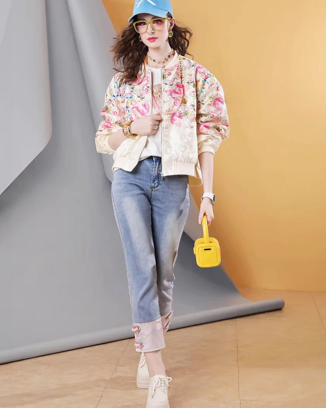 Women’s Chinese-Style Embroidered Spring Jacket