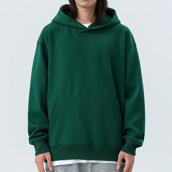 Heavyweight Cotton & Velvet Hoodie-HighTouch