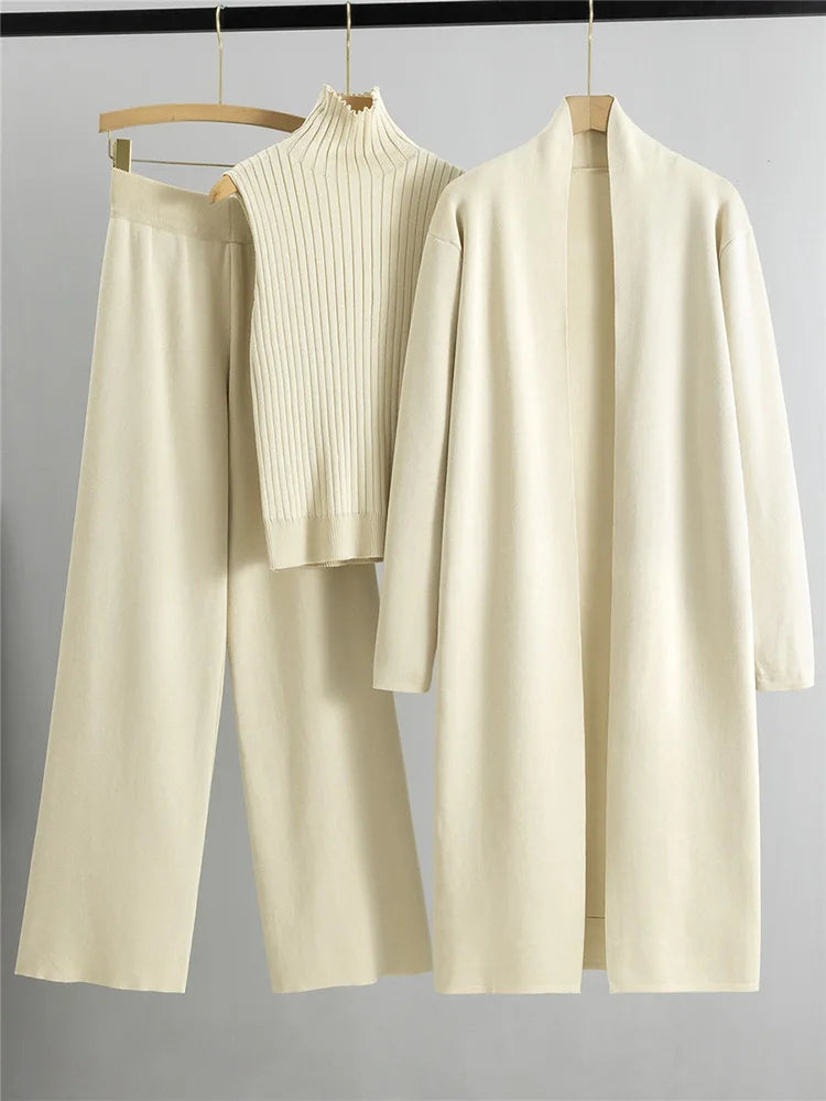 3‑Piece Knit Suit-HighTouch