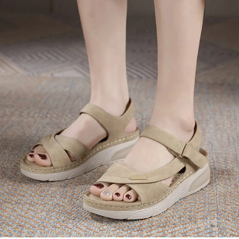 Slip-On Wedge Comfort Sandals Women-HighTouch